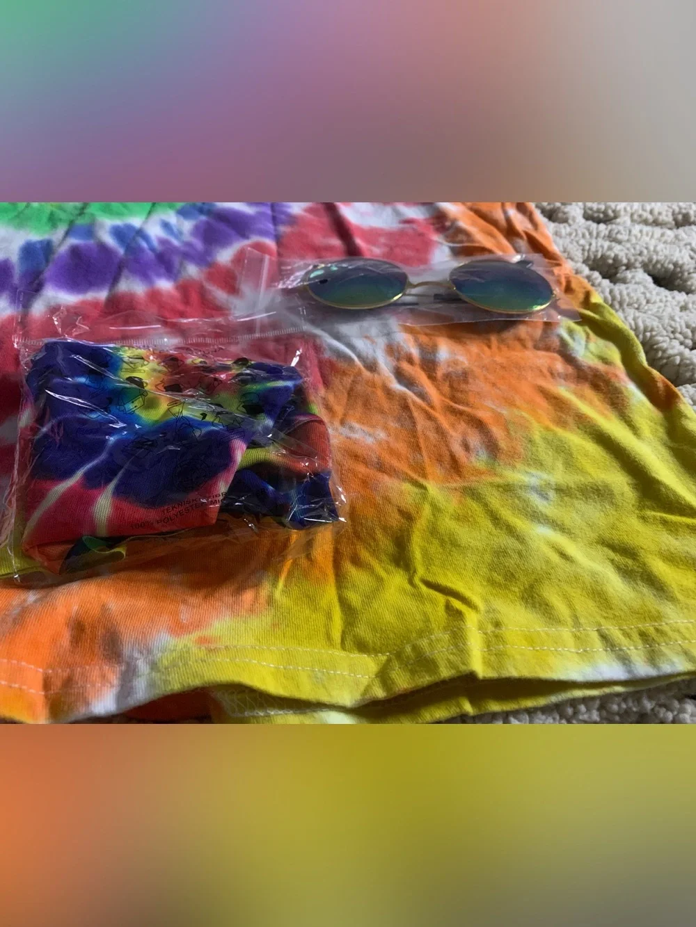 Boys Rainbow Tie-Dye Spiral Tee Set